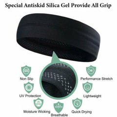 Mens Women Sweat Sweatband Headband Yoga Gym Workout Stretch Sports Head Band US